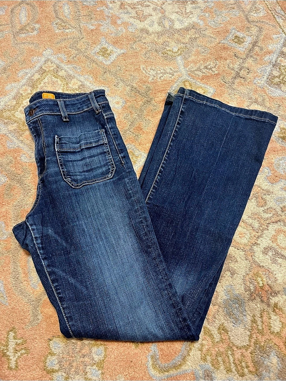 Pilcro Superscript Full Length Flare Jeans Blue Waist 30